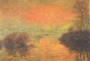 Claude Monet Sunset at Lavacourt oil painting